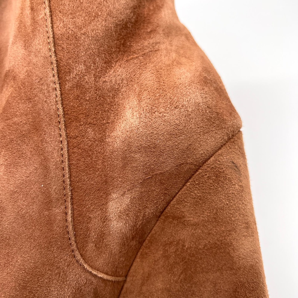 MARABELLE Suede Fringe Wedge Boot Womens 38 Brown Knee High Pointy Toe Pull On - Picture 12 of 16